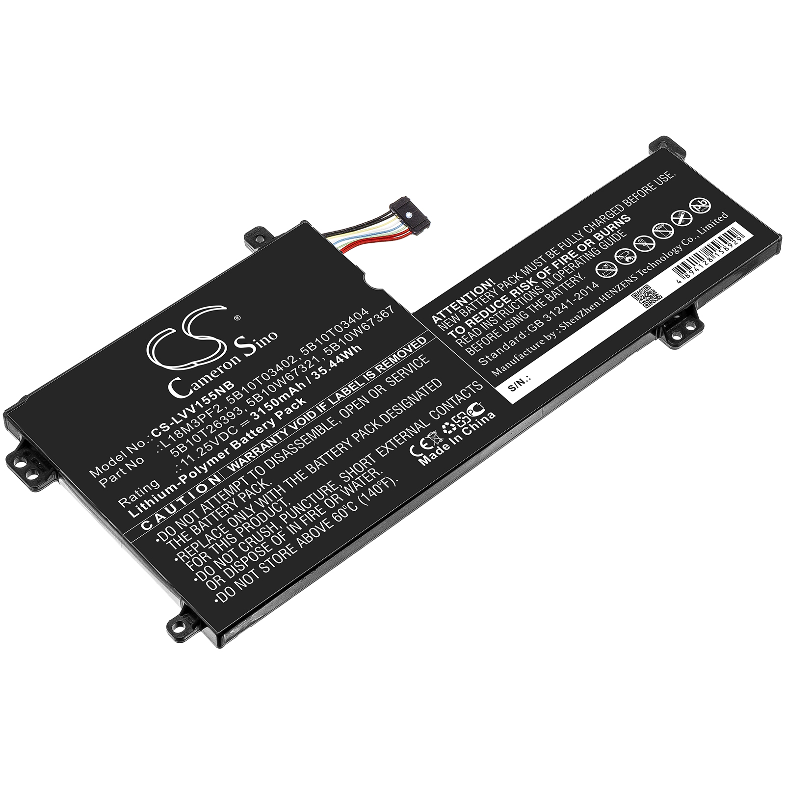 Lenovo IdeaPad L340 11.25V Replacement Battery 5B10T03402