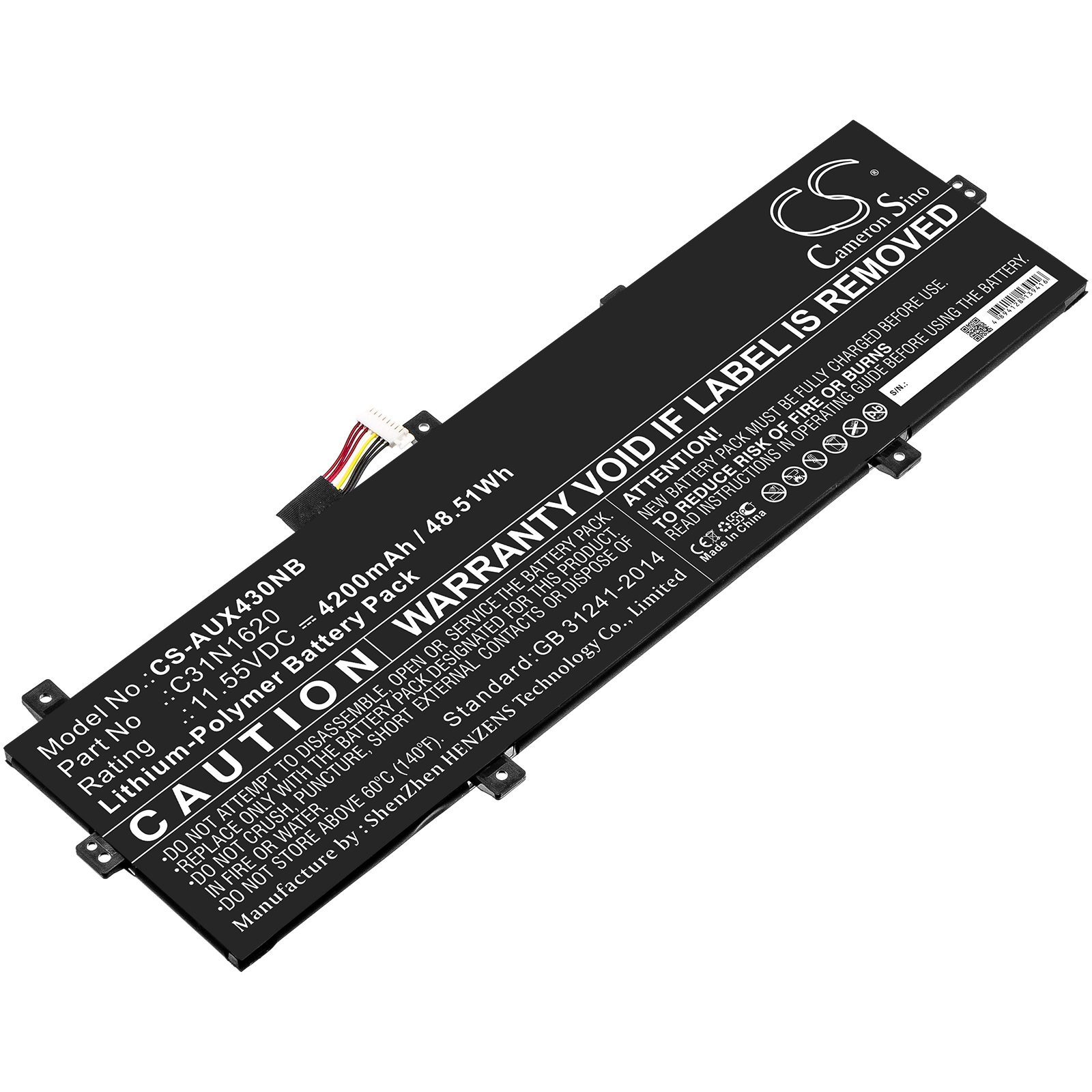 UX430UQ GV147T Asus Replacement Battery 11.55V 4200mAh