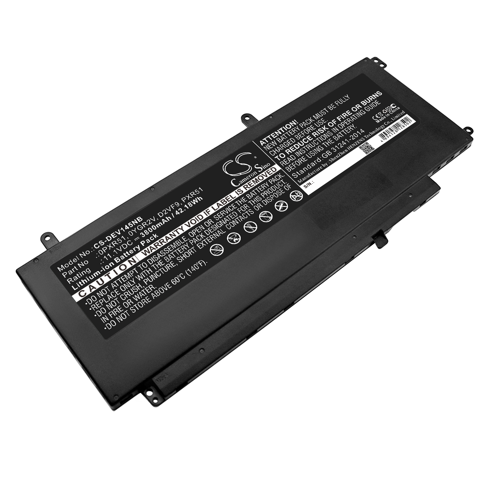 Dell Inspiron 15 7547 Replacement Battery 11.1V 3800mAh