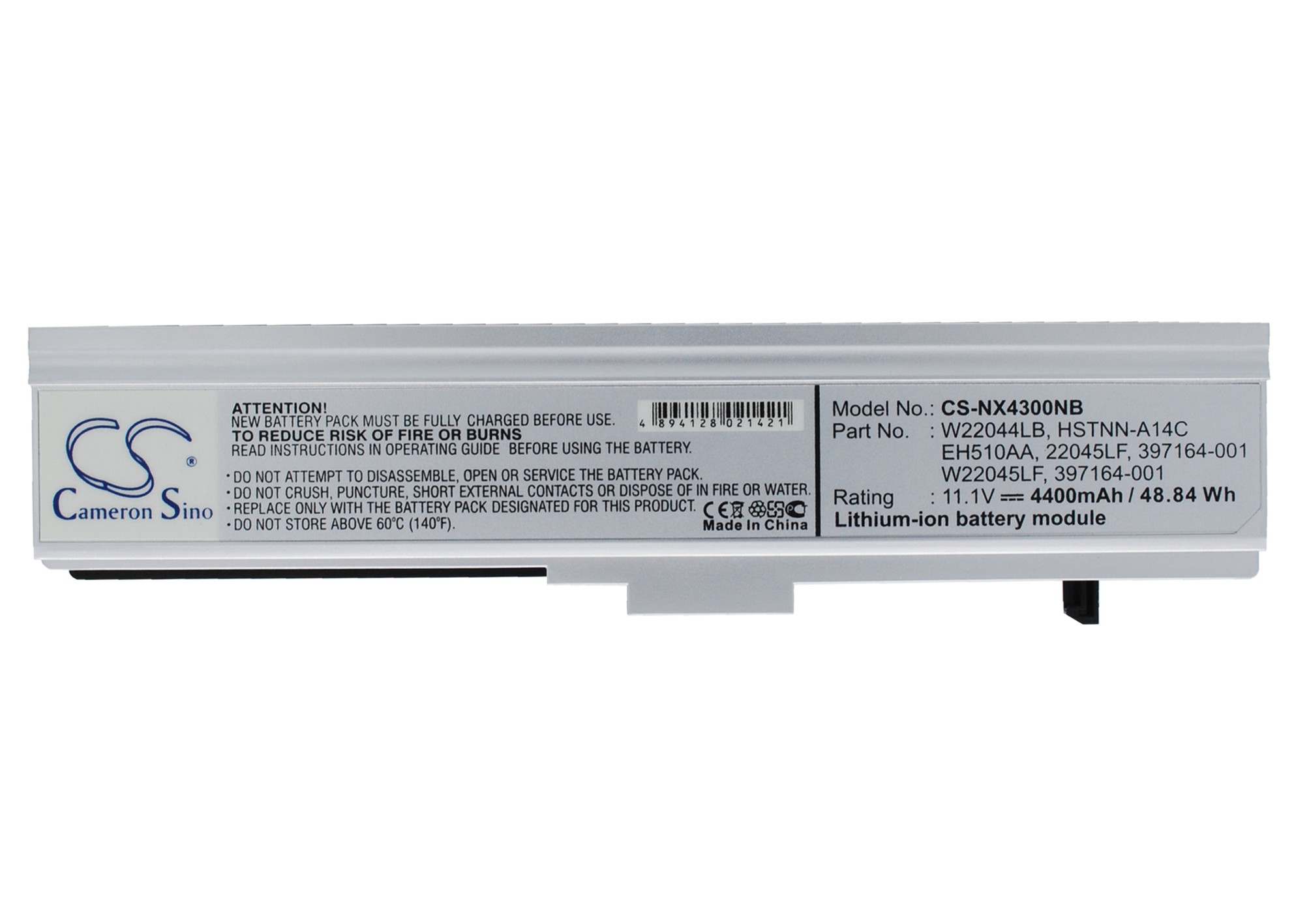 HP Business Notebook NX4300 Compatible Battery 11.1V 4400mAh