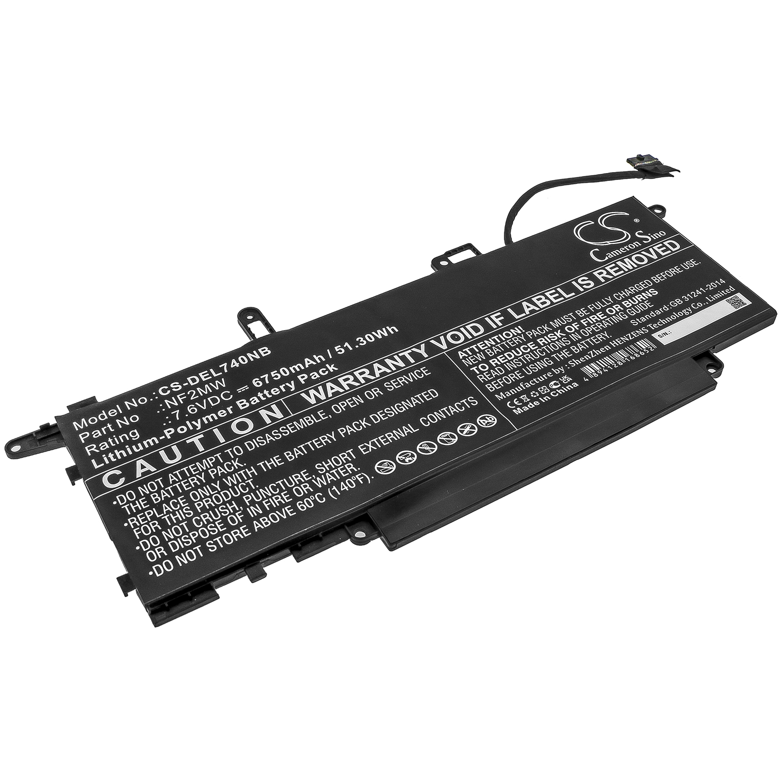 DELL Latitude 7310 2-in-1 Replacement Battery 6750mAh