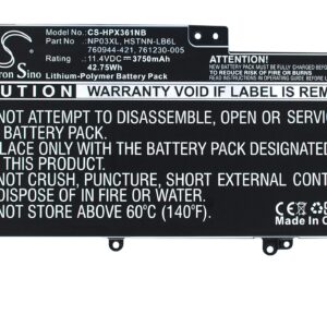 HP 760944-421 Pavilion Series Replacement Battery 11.4V 3750mAh