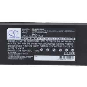 Black Battery For Apple Macbook 13" Ma472f/ A, Macbook 13" A1181, Macbook13"mb404j/ A 10.8v, 5000mah - 54.00wh
