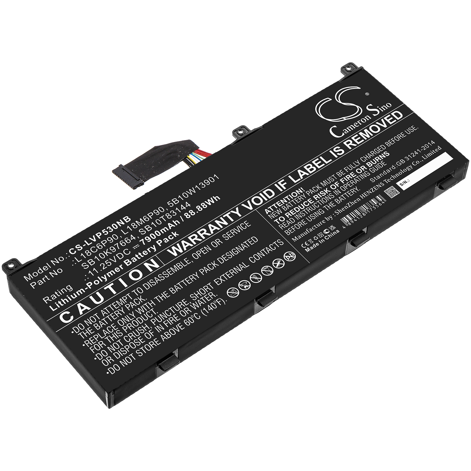 Lenovo ThinkPad P53 Replacement Battery L18C6P90 11.25V
