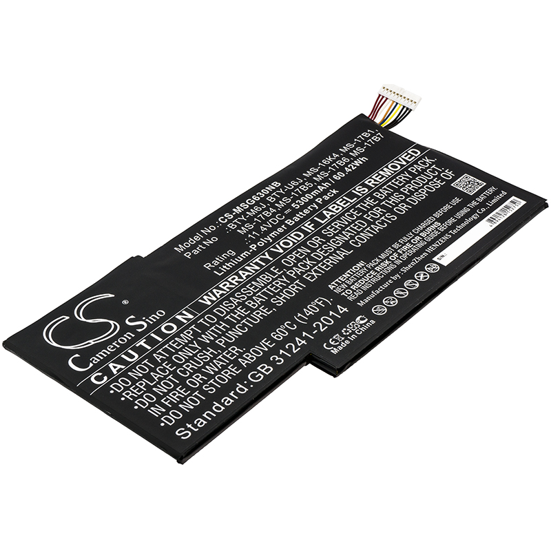 MSI GS63 7RE Stealth Pro Replacement Battery 11.4V 5300mAh