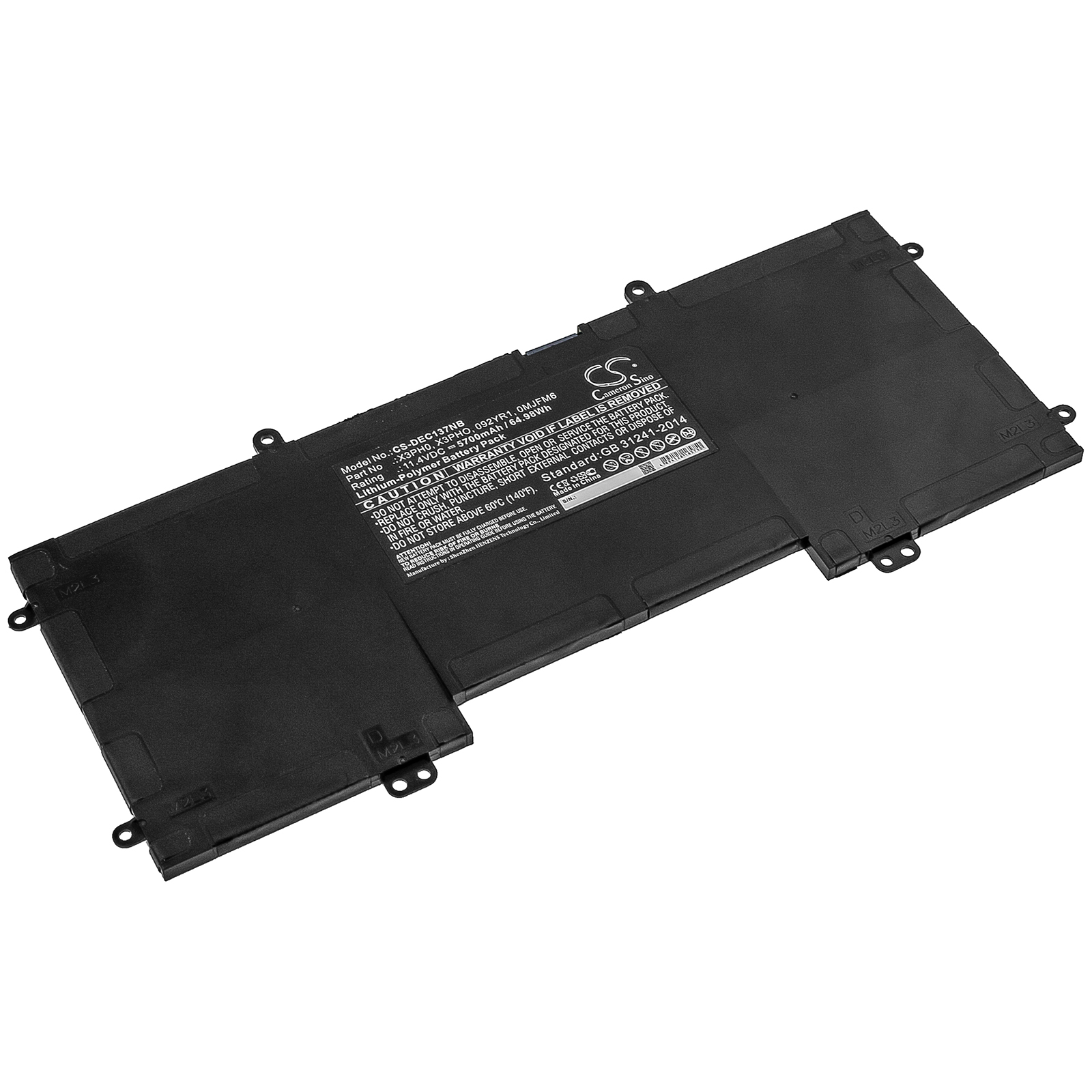 Dell Chromebook 13 7310 Replacement Battery 11.4V 5700mAh