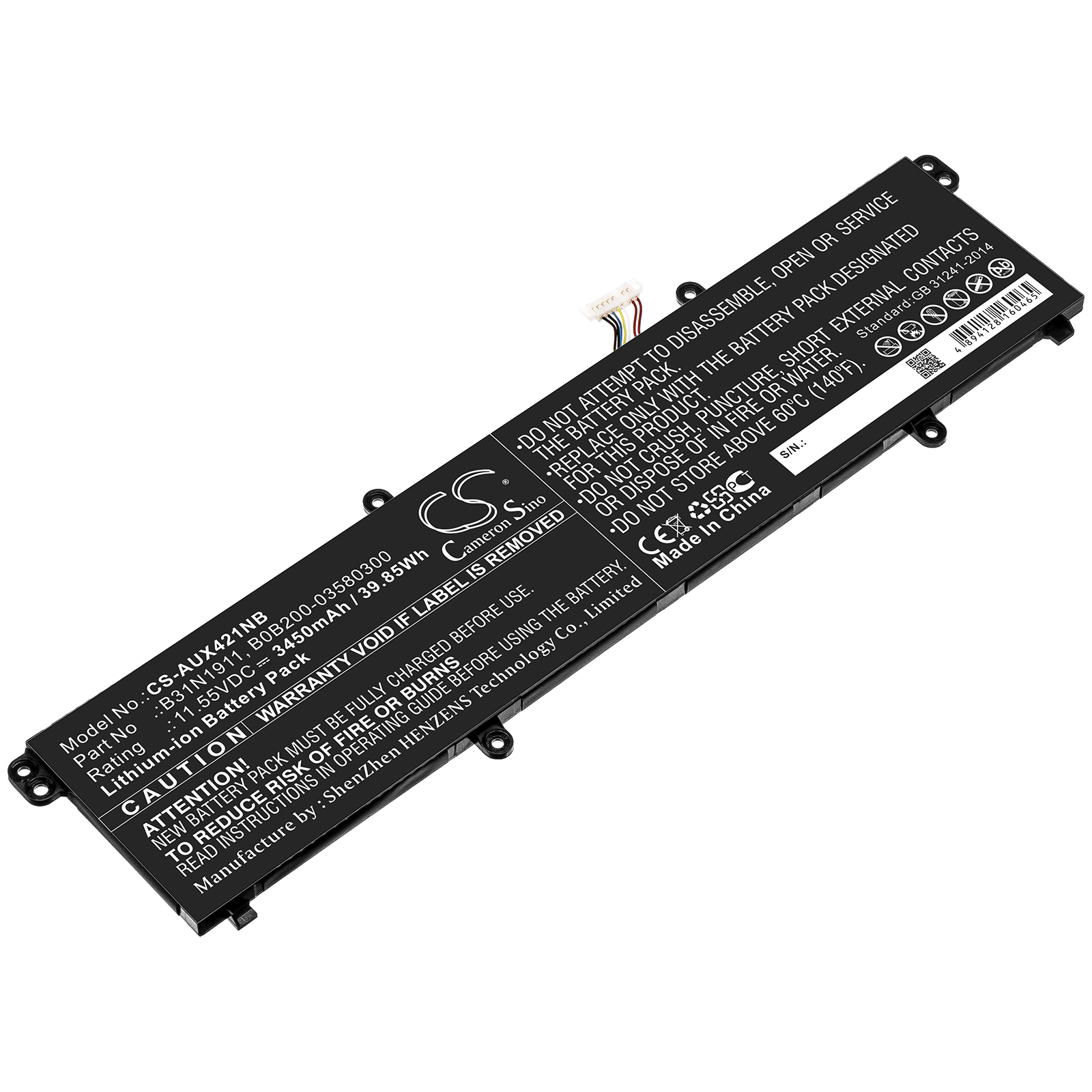 Asus X421 Replacement Battery 11.55V 3450mAh B31N1911