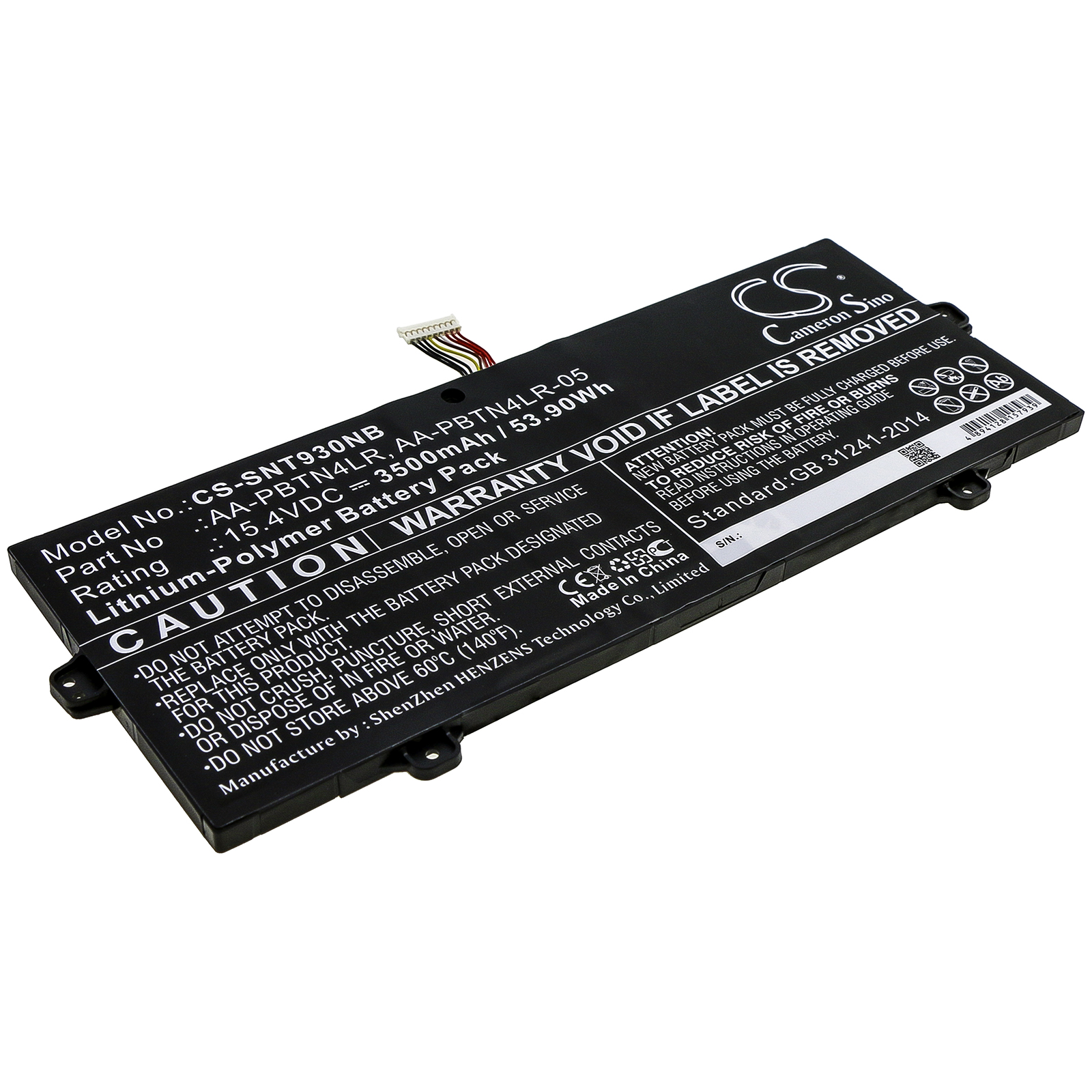 AA-PBTN4LR BATTERY Samsung Replacement Battery 15.4V 3500mAh