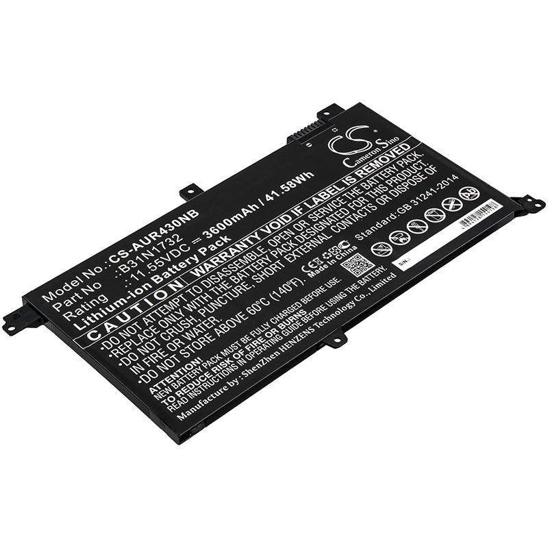 Asus VivoBook S430UF Compatible Battery B31N1732 11.55V 3600mAh