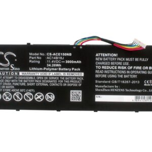 Gateway NE513 11.4V Replacement Battery 3000mAh Li-Polymer