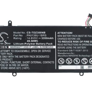Toshiba Portage Z30-A-1EI Replacement Battery 14.8V 3350mAh