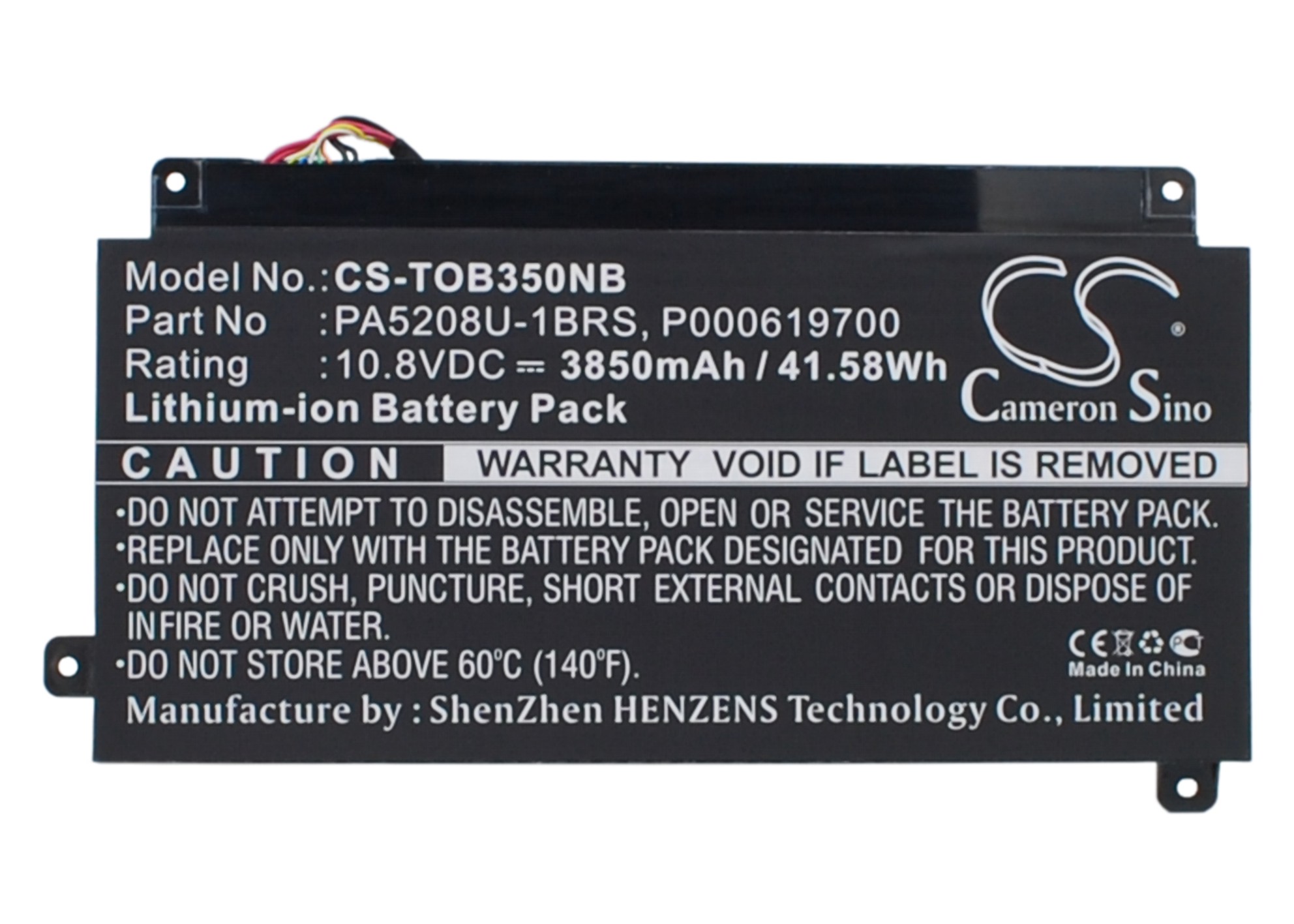 Toshiba CB30-B CB35-A3120 Replacement Battery 10.8V 3850mAh