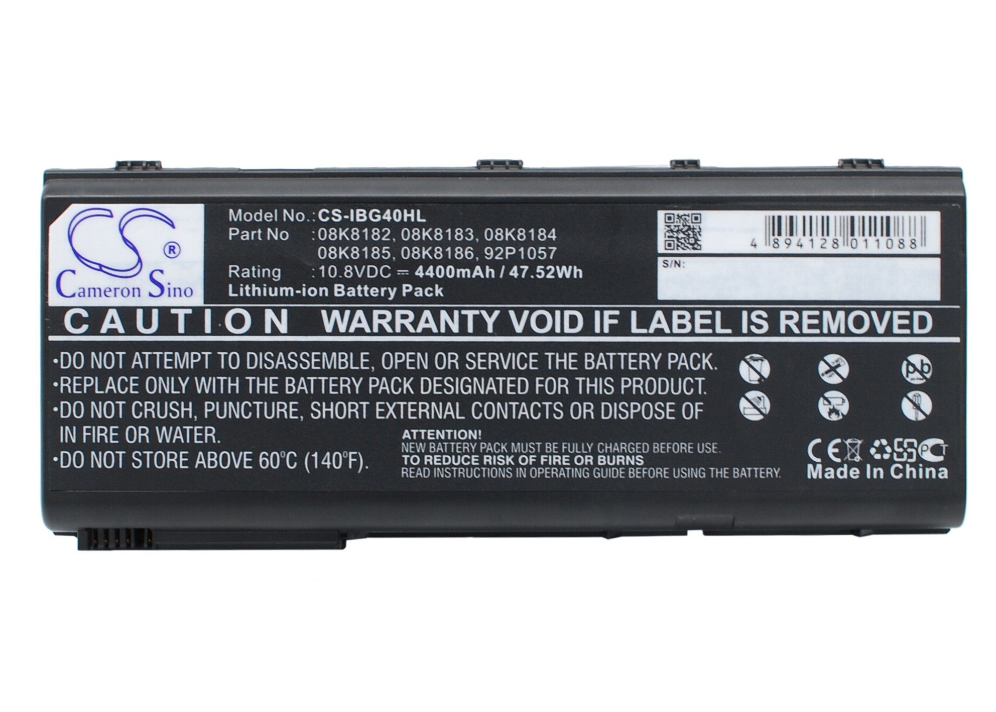 IBM 08K8182, 08K8183, 08K8184, 08K8185, 08K8186, 92P1057 CS-IBG40HL