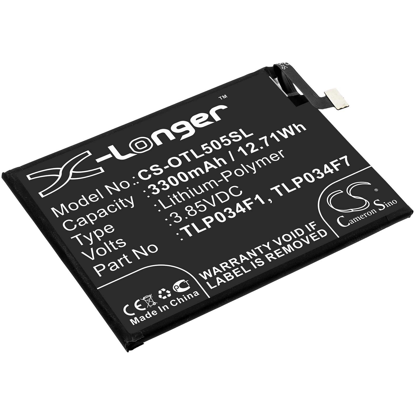 TLP034F1 Alcatel Replacement Battery 3300mAh