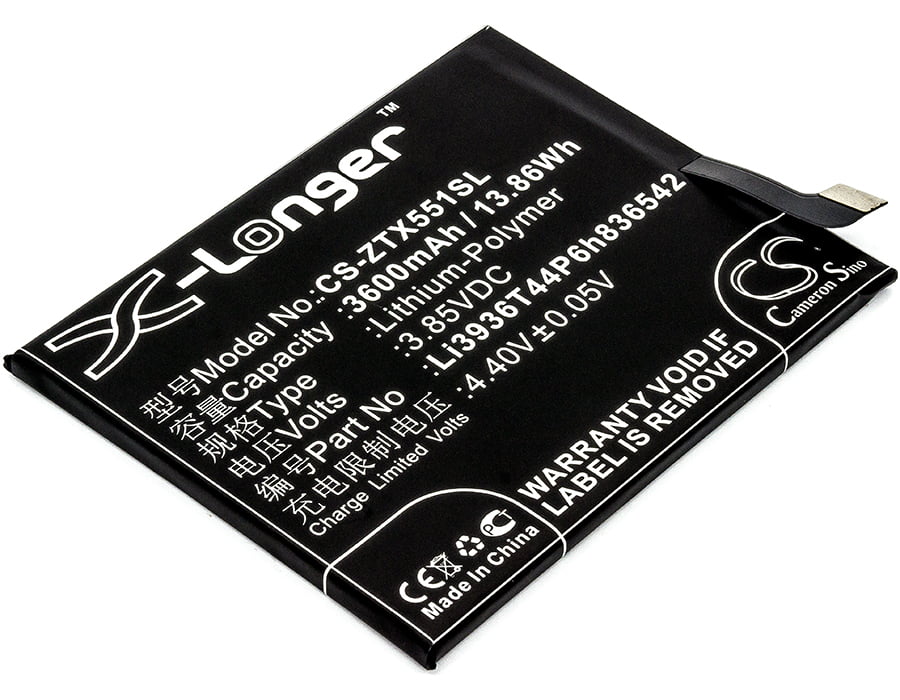 Nubia ZTE Nubia M2 ZTE NX551J Replacement Battery 3600mAh