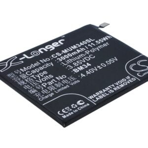 Xiaomi Mi Note Pro BM34 Replacement Battery 3000mAh