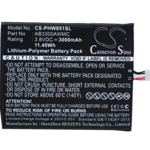 Philips Xenium W8510 Replacement Battery 3.8V 3000mAh