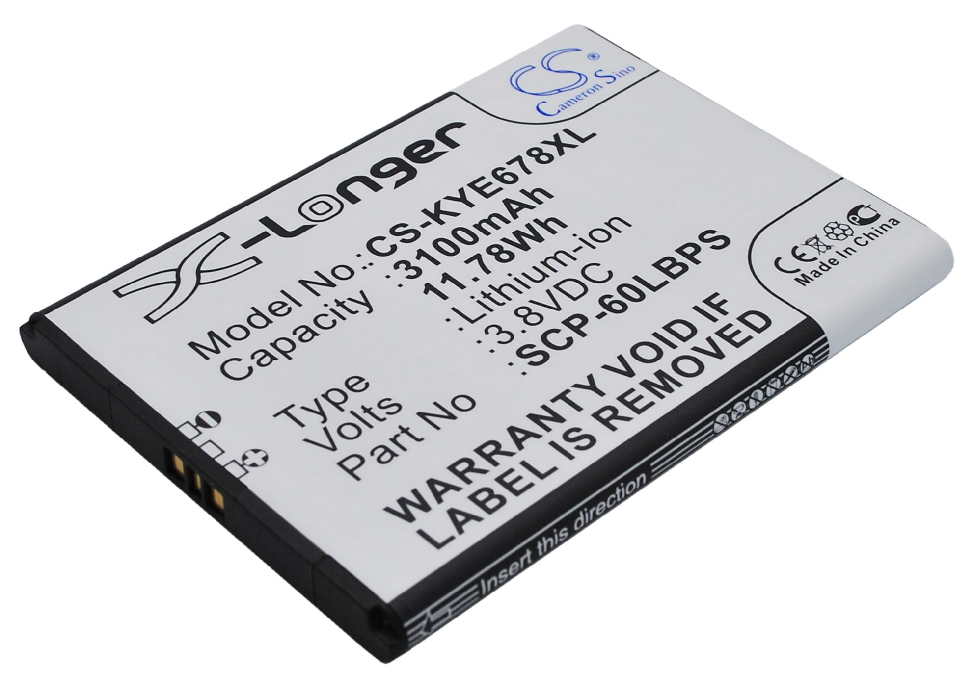 Kyocera Brigadier DuraForce Replacement Battery 3.8V 3100mAh