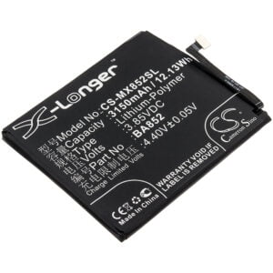 Meizu BA852 Mobile/SmartPhone Replacement Battery 3150mAh