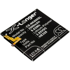 Nokia 8 HE328 Mobile/SmartPhone Replacement Battery 2500mAh