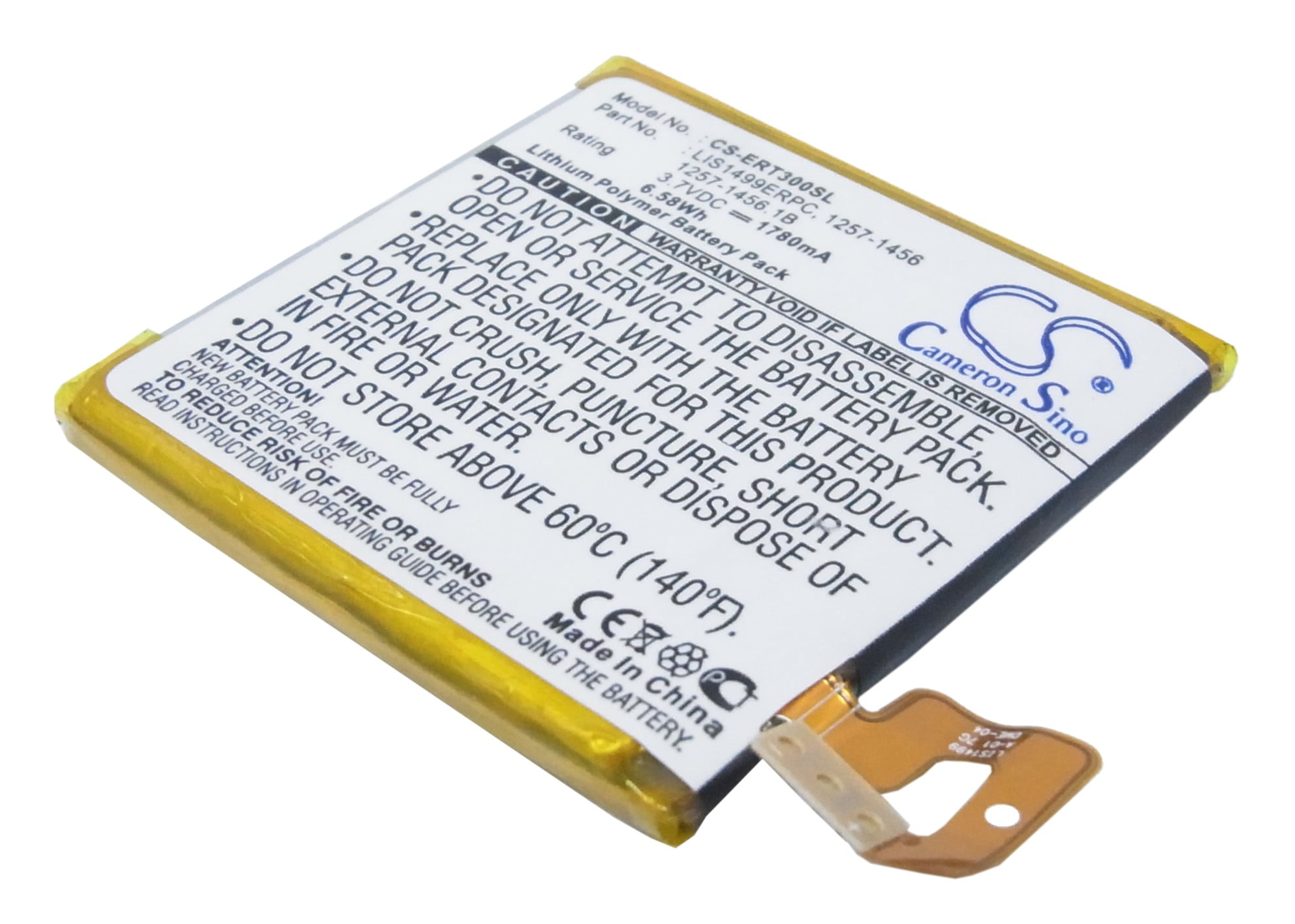 Sony Ericsson LT30a LT30i Replacement Battery 3.7V 1780mAh