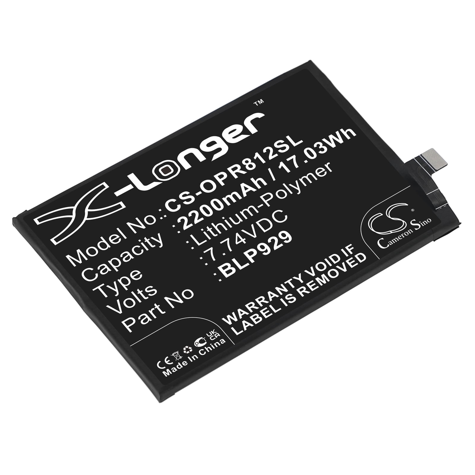 OPPO PFZM10 Reno8 Pro+ BLP929 Replacement Battery 2200mAh