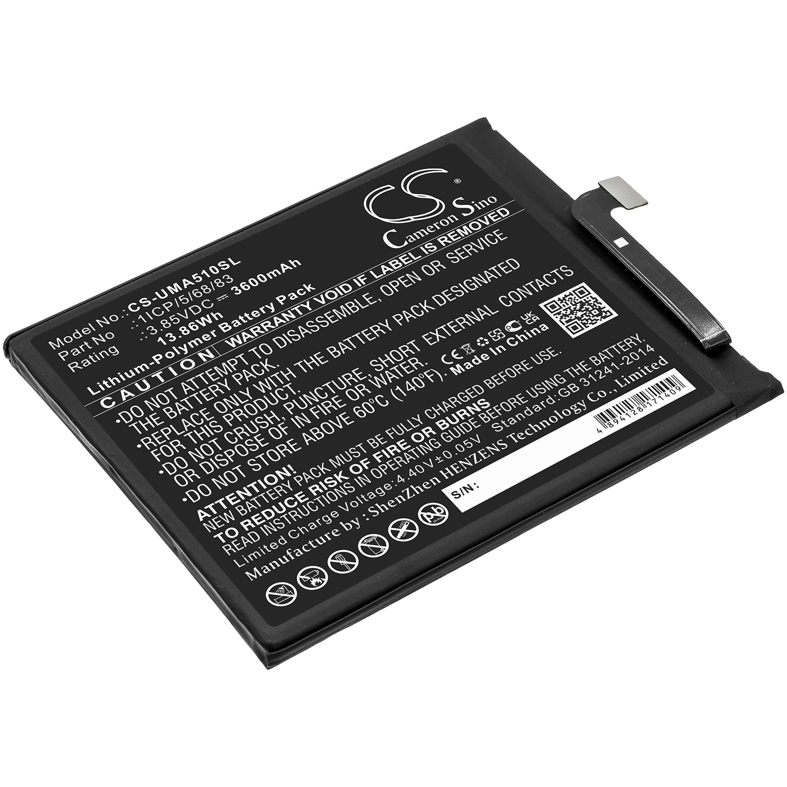 UMI UMIDIGI A5 Pro 1ICP/5/68/83 Replacement Battery 3600mAh