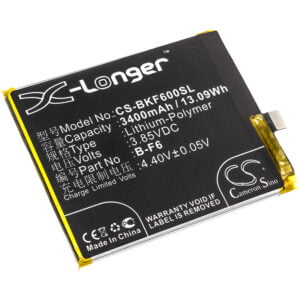 BBK B-F6 Mobile/SmartPhone Replacement Battery 3.85V 3400mAh