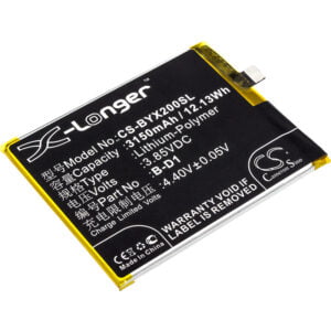 BBK B-D1 Mobile/SmartPhone Replacement Battery 3150mAh