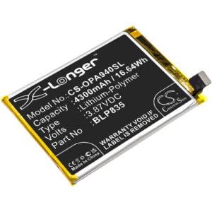 OPPO MOBILE PHONE BATTERY BLP835 Replacement Battery 4300mAh