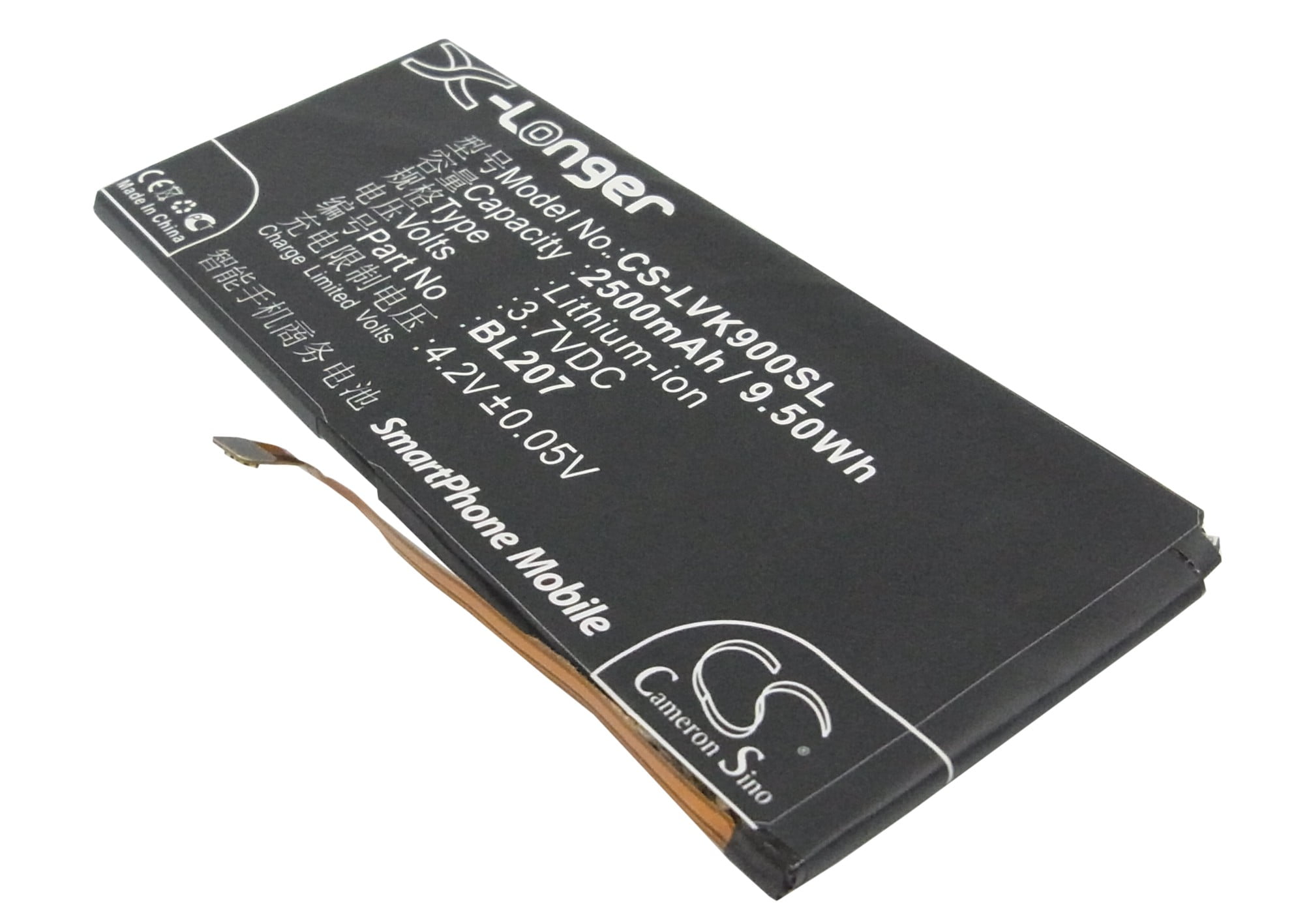 Lenovo K100 K900 BL207 Replacement Battery 3.7V 2500mAh