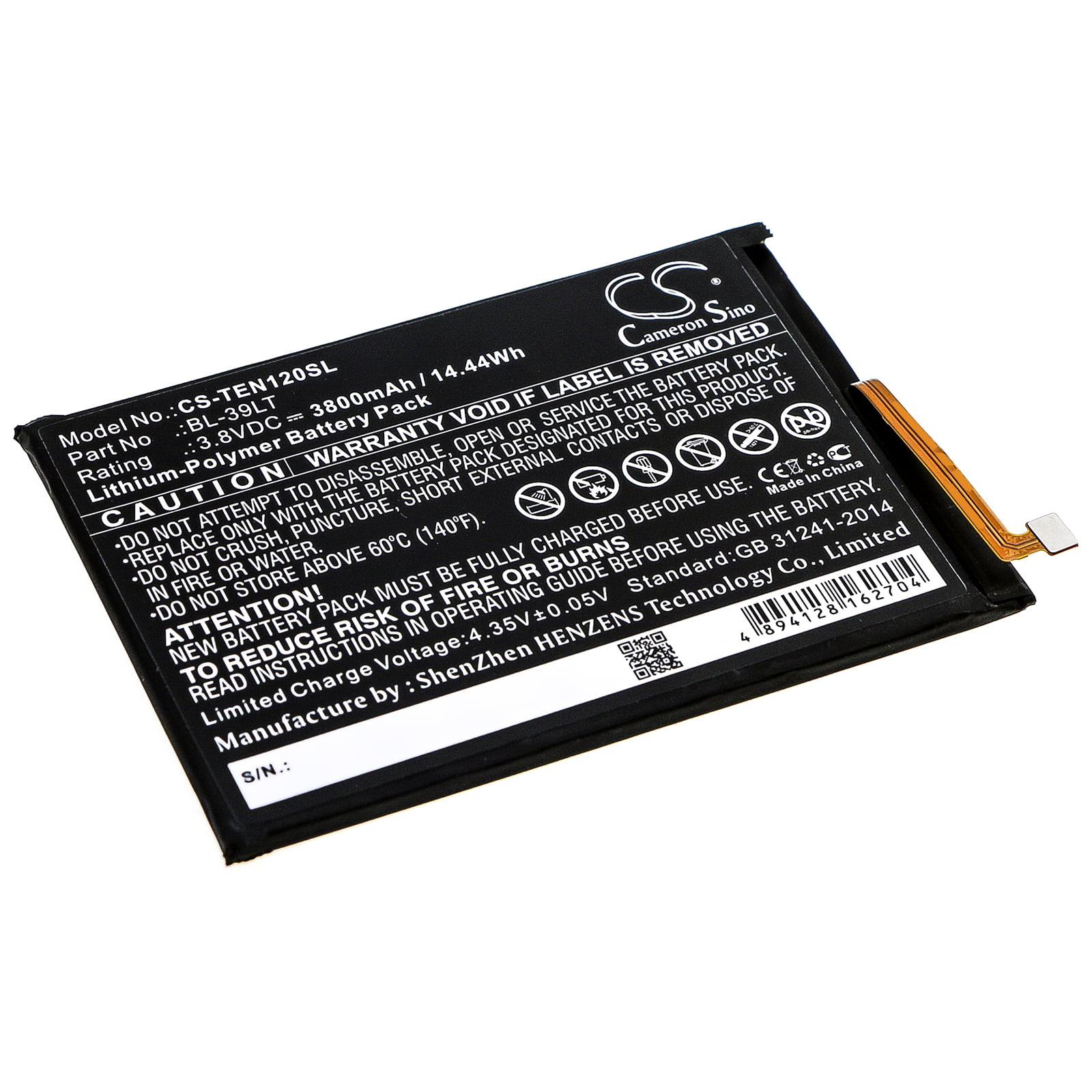 Tecno Camon 12 Camon 15 BL-39LT Replacement Battery 3800mAh
