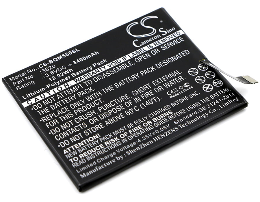 BQ Aquaris M5.5 3620 Replacement Battery 3400mAh