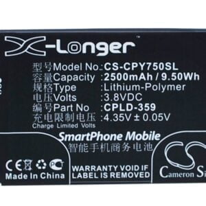 Coolpad T2-C01 Y75 Y76 Y80C Replacement Battery 3.8V 2500mAh