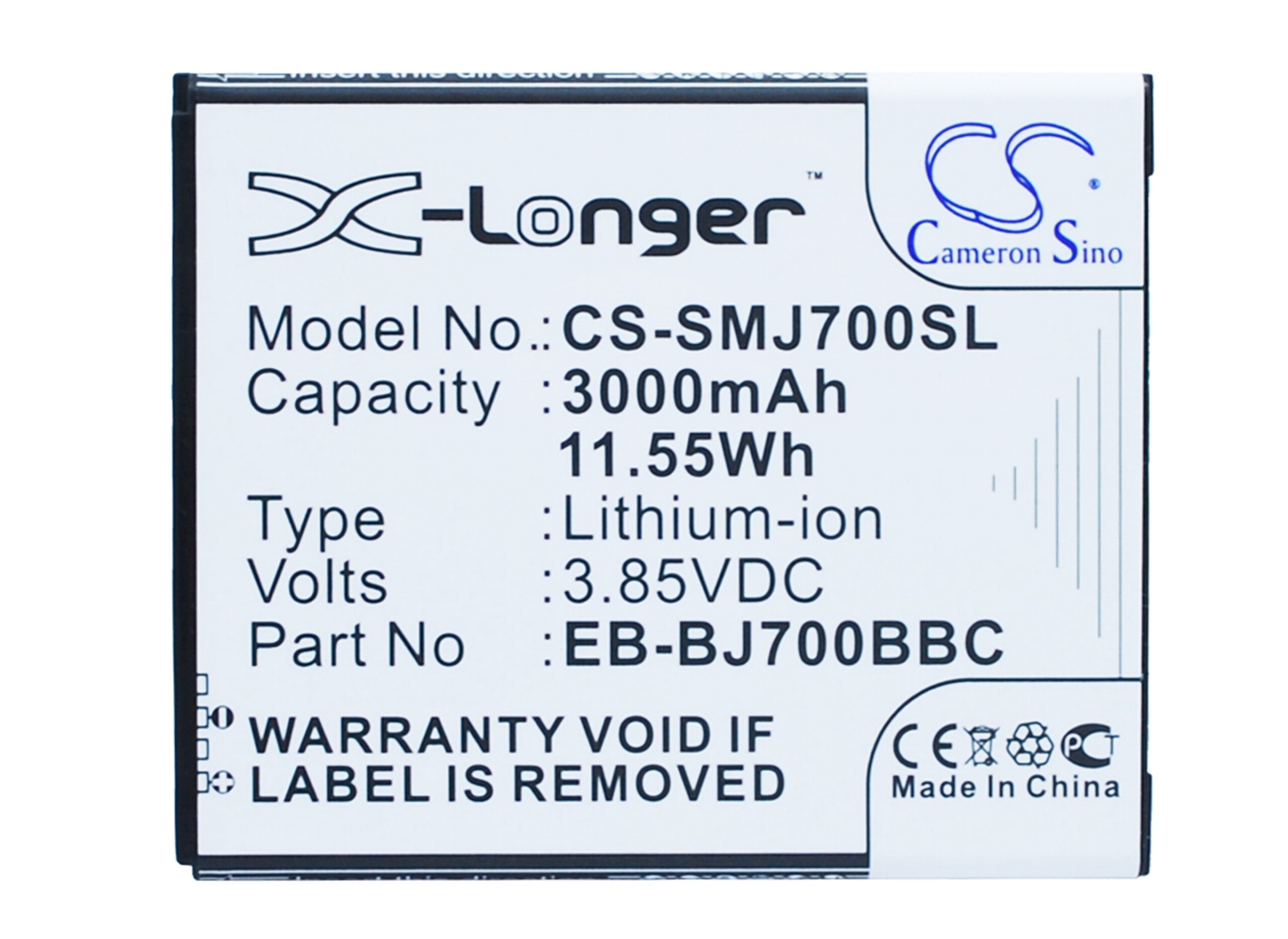 Samsung Galaxy J7 EB-BJ700BBC Replacement Battery 3.85V 3000mAh