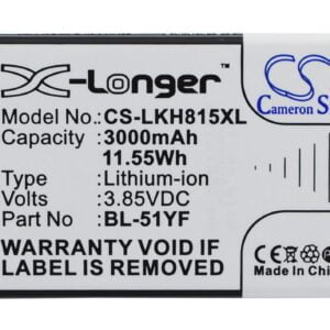 LG G4 Replacement Battery BL-51YF 3.85V 3000mAh Li-ion