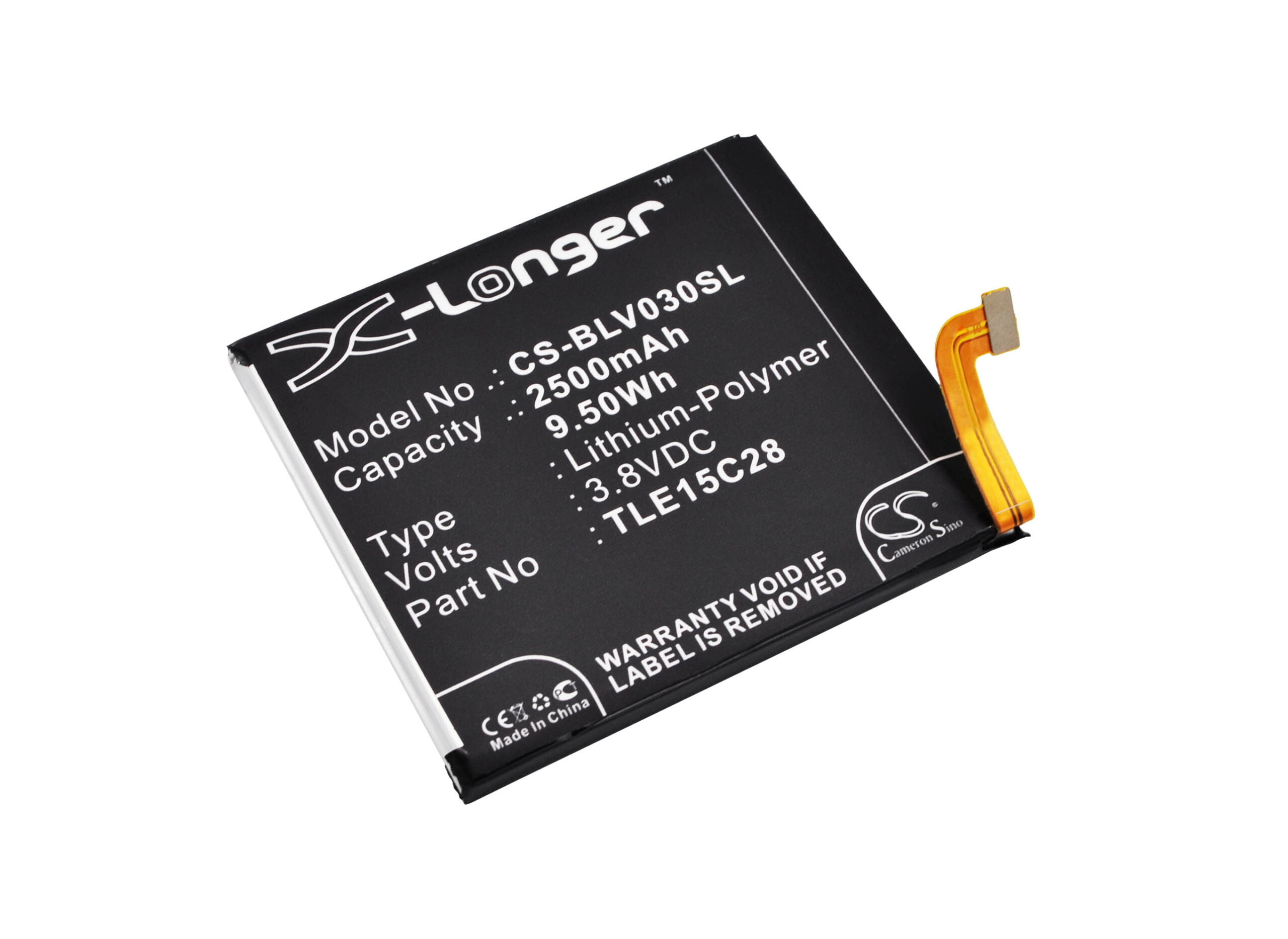 BLU V030U Vivo Selfie Replacement Battery 3.8V 2500mAh