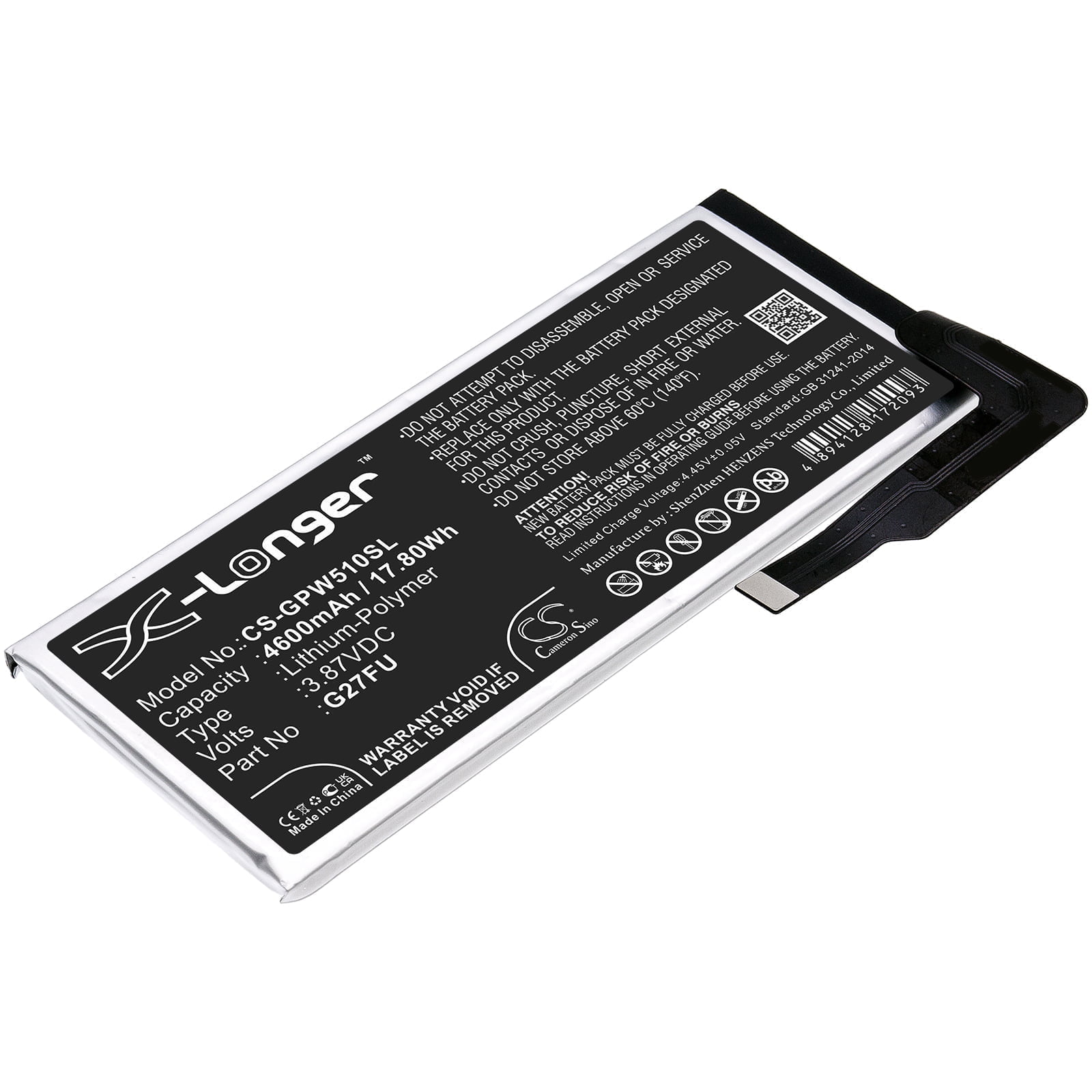 Google Pixel 5A G27FU Replacement Battery 4600mAh