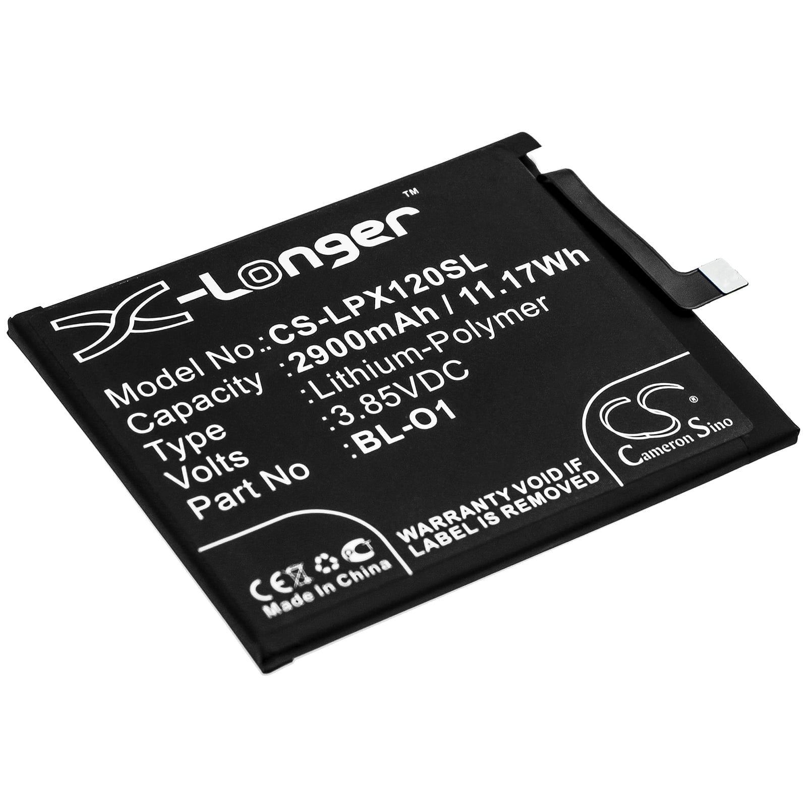 BL-O1 LG K8+ Replacement Battery 3.85V 2900mAh Li-Polymer