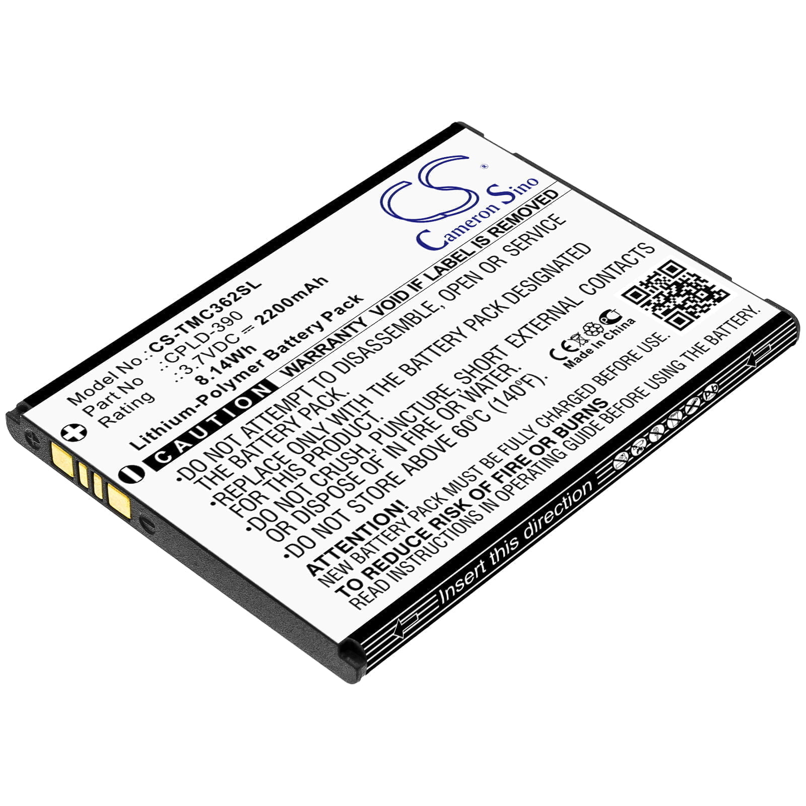 Coolpad T-Mobile CPLD-390 Replacement Battery 3.7V 2200mAh
