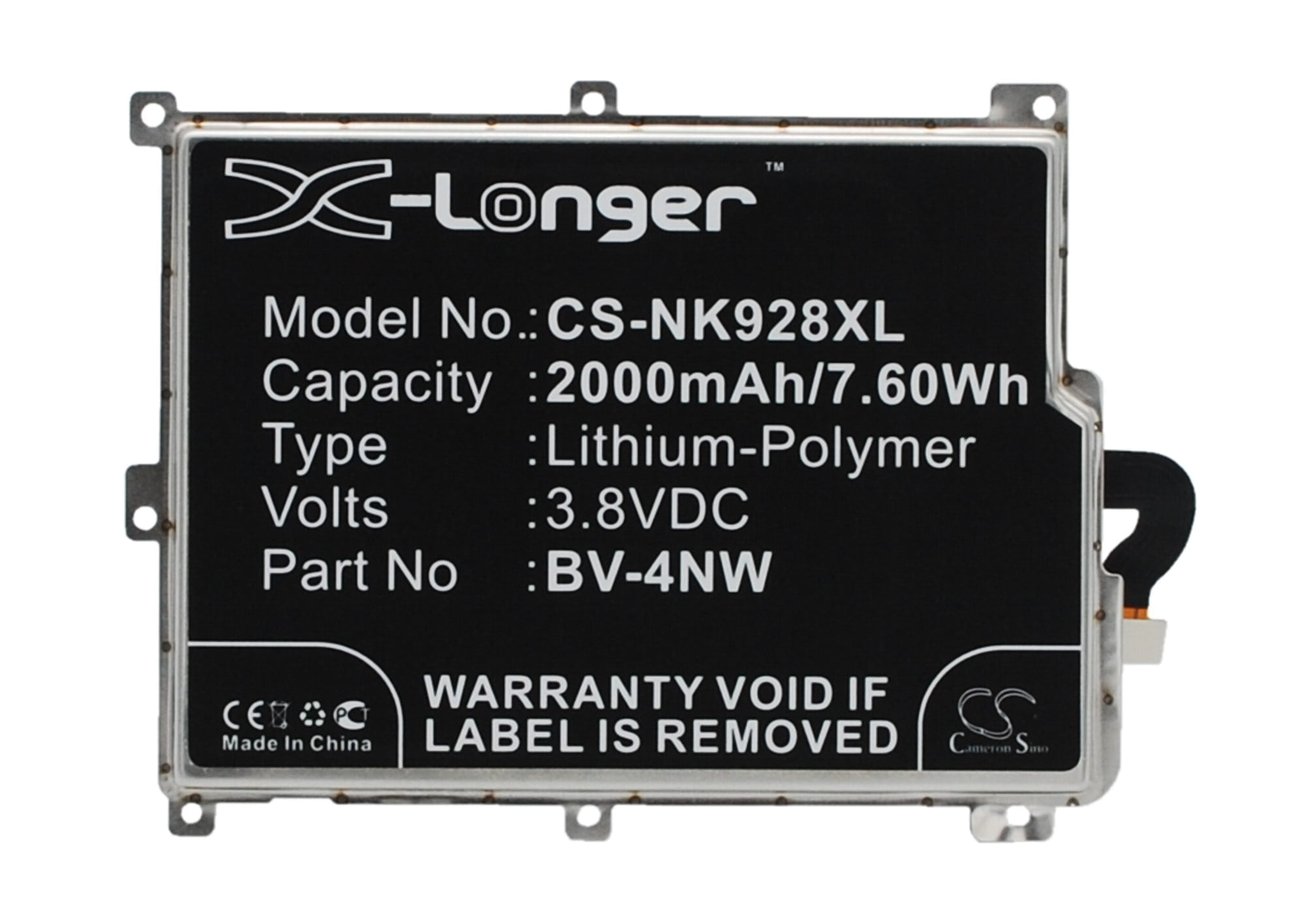 Microsoft Nokia Lumia 928 Replacement Battery 3.8V 2000mAh