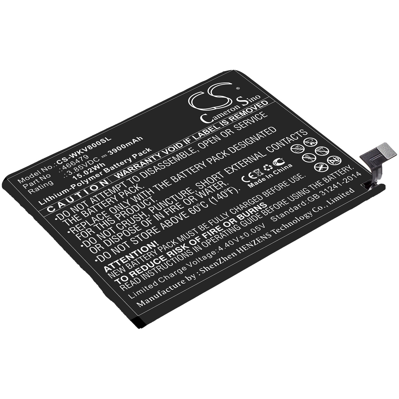 Cricket 466479 Mobile/SmartPhone Replacement Battery 3900mAh