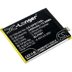 OPPO PAGT00 R17 BLP681 Replacement Battery 3400mAh