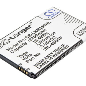 LG Grace Harmony K10 2017 Replacement Battery 3.85V 2700mAh