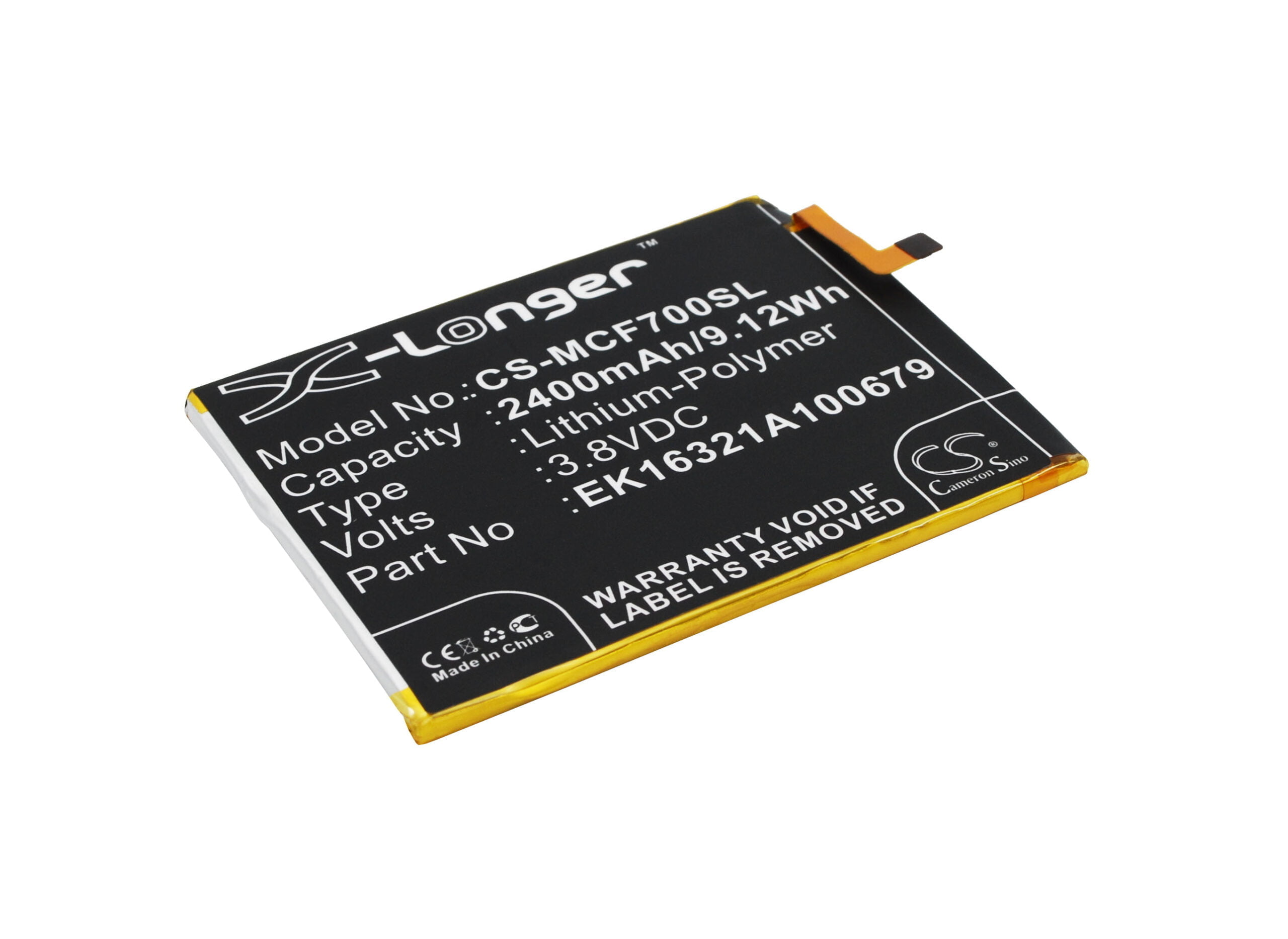Mobistel Cynus F7 EK16321A100679 Replacement Battery 3.8V 2400mAh