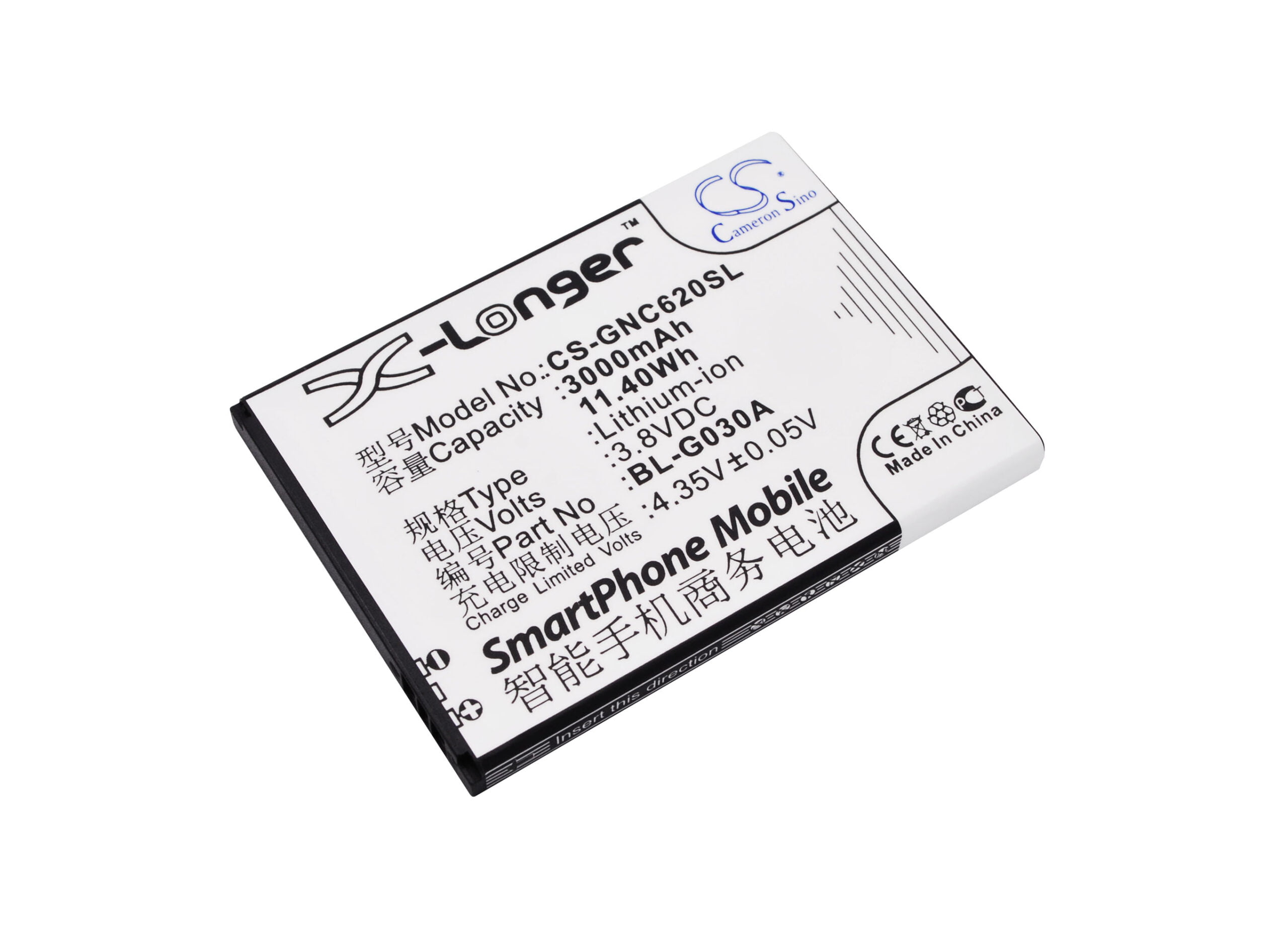 GIONEE C620 GN181 BL-G030A Replacement Battery 3000mAh