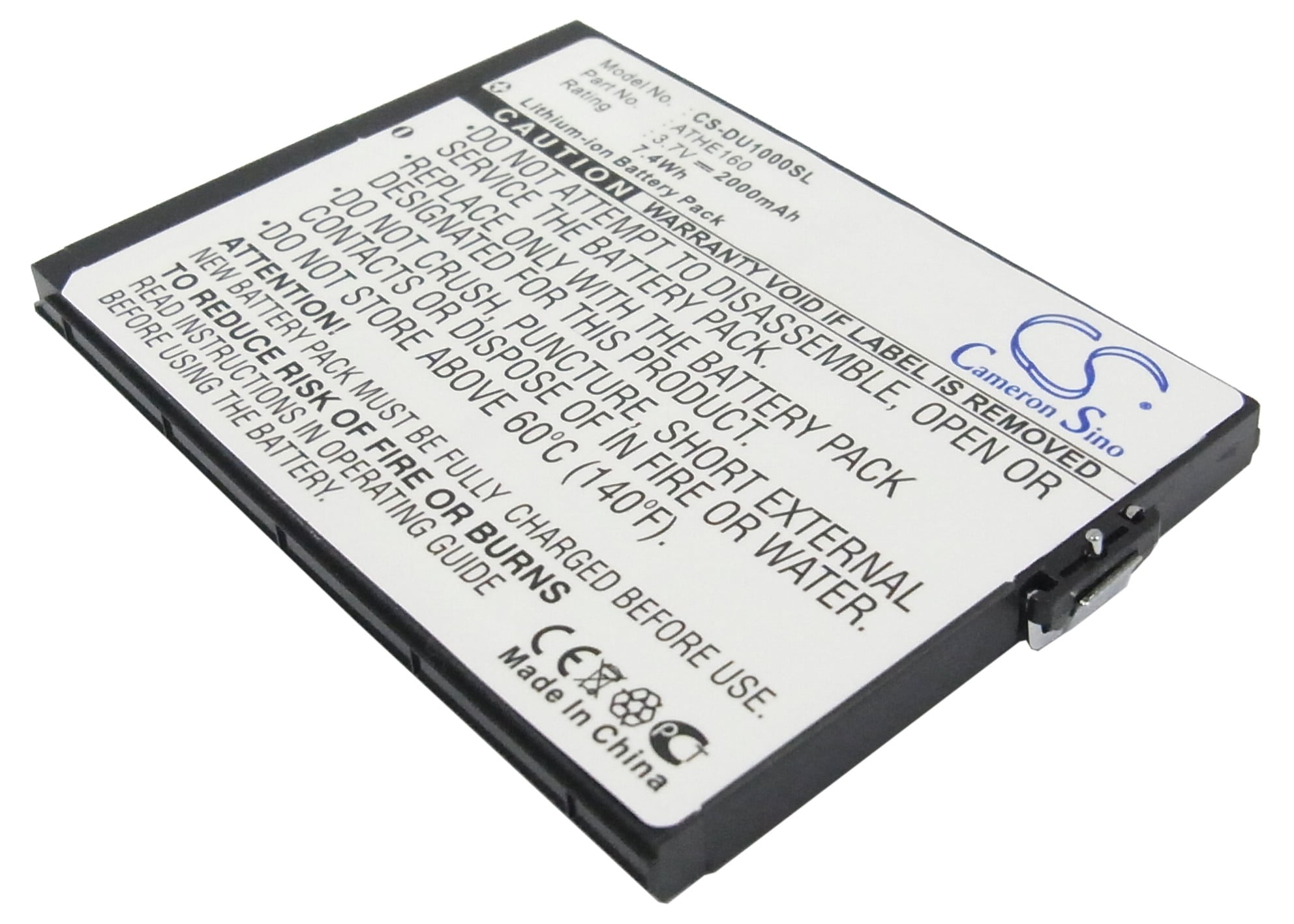 Dopod U1000 ATHE160 Replacement Battery 3.7V 2000mAh