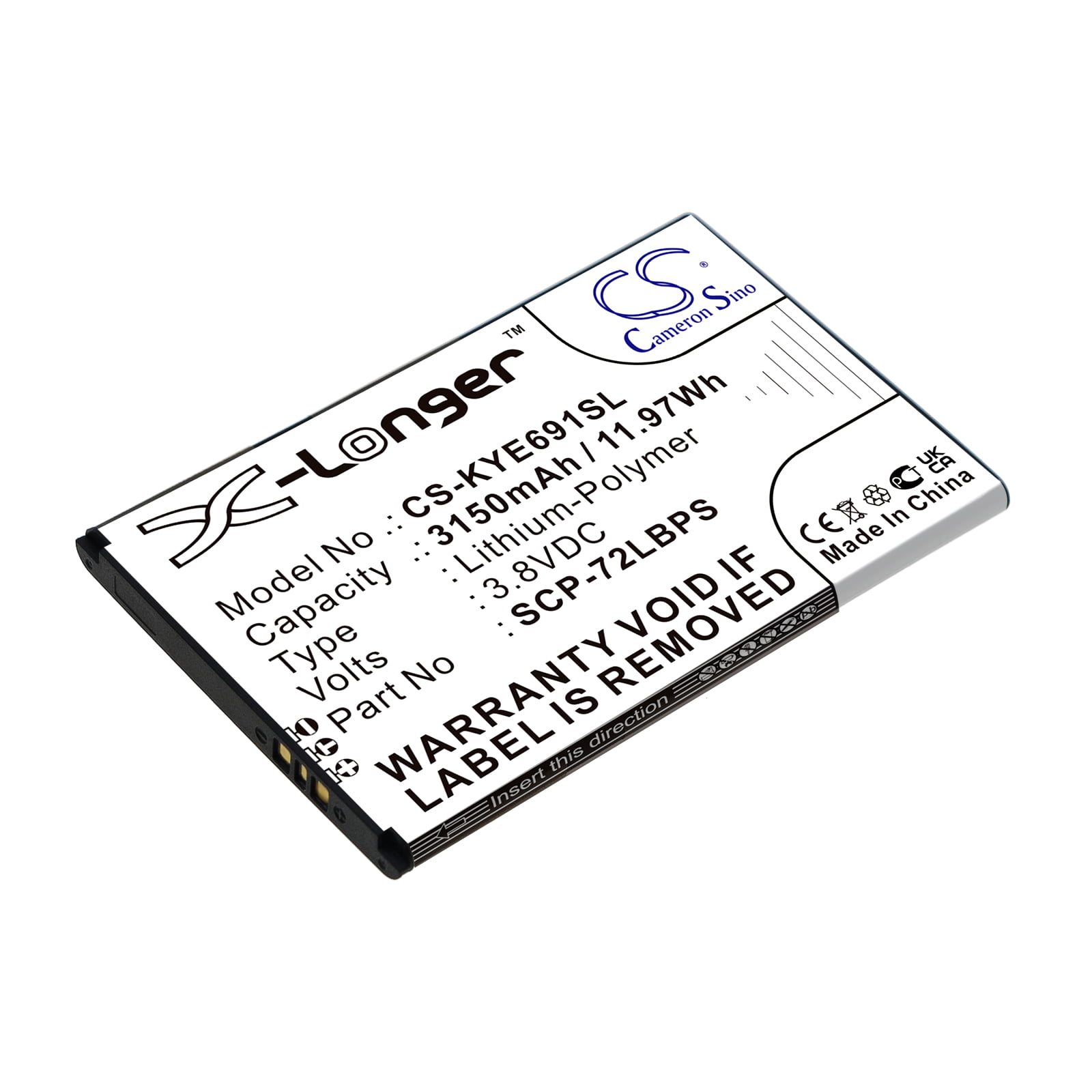 Kyocera DuraForce Pro 2 Replacement Battery 3.8V 3150mAh