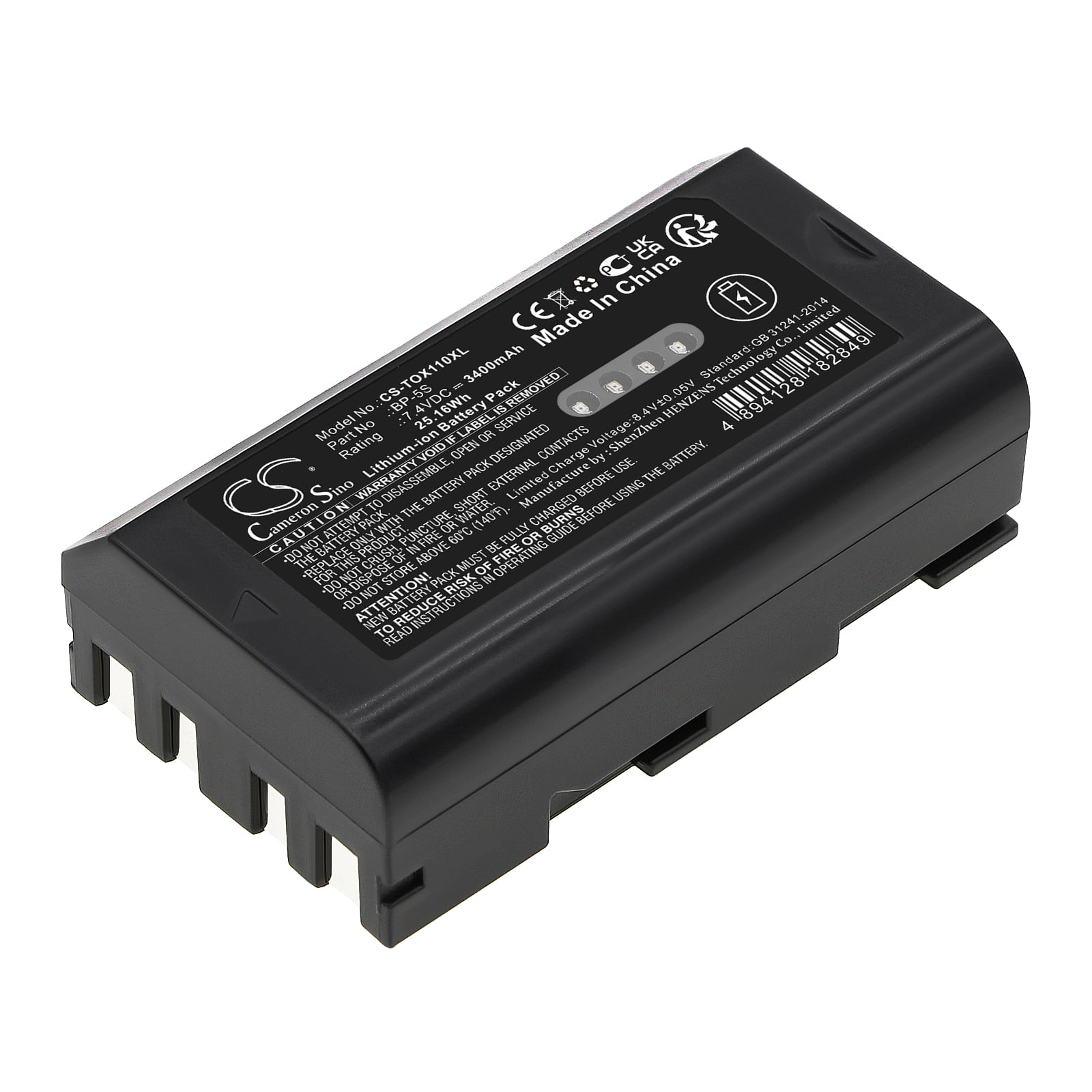 Carlson BRx7 Leica CS07 Replacement Battery 7.4V 3400mAh