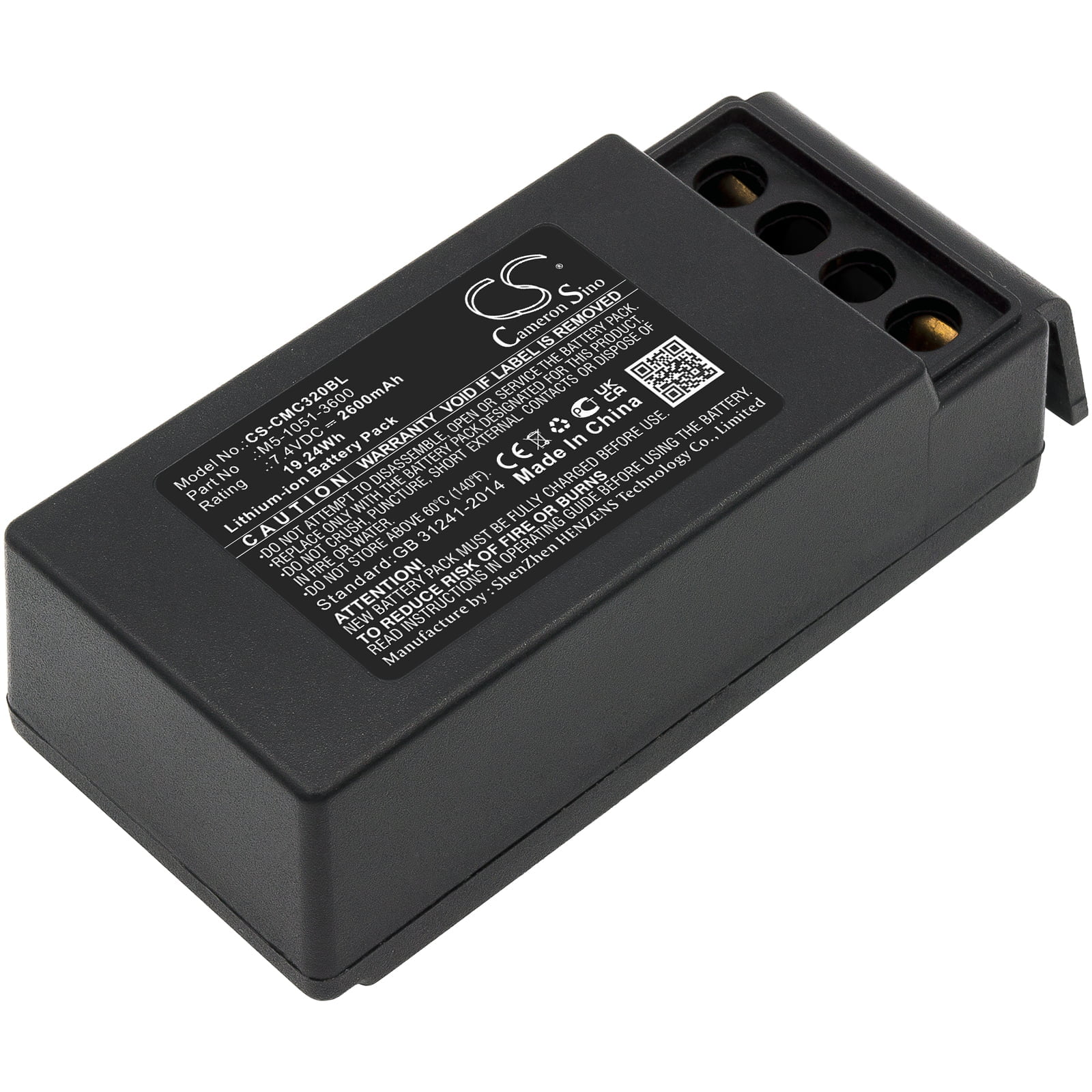 Cavotec M9-1051-3600 EX Replacement Battery 7.4V 2600mAh